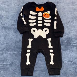 Glow in the Dark skeleton singlet / bow tie / Jack-o-lantern